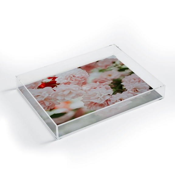 Society6 Soft Pink Roses by Hello Twiggs Acrylic Tray