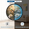 thumbnail image 5 of Voice Activated Clock with Glow Light 12 Inch Large Silent Wall Clock Battery Operated for Home Decor A Field Of Daisies, 5 of 8