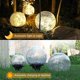 thumbnail image 2 of Solar Garden Lights Outdoor Cracked Glass Ball Waterproof Wireless Warm White LED Lamp, 2 of 5