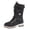 Black, variant on Dakaela Womens Combat Boots Mid Calf Winter Snow Boot with Side Zipper Lace up Lug Sole Low Wedge Motorcycle Outdoor Casual Shoes
