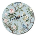 thumbnail image 4 of Designart "Bird in Minimalist Floral Setting I" Floral Oversized Wall Clock, 4 of 5
