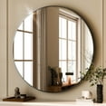 thumbnail image 2 of Lumora 20.2"x20.2" Round Bathroom Mirror Wall Mirror, Metal Frame Circle Mirror Black, 2 of 5