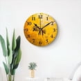 thumbnail image 6 of 10 Inch Wall Clock Battery Operated Square Clock for Office, Kitchen, Outdoor, Living Room, Yellow Bee Oil Painting, 6 of 7