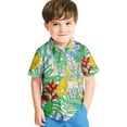 thumbnail image 6 of Men's Short Sleeve Cartoon Flower Animals Printed Shirt Regular Fit Poplin Button Down Shirts(Children-110cm,#07), 6 of 8