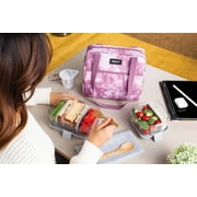 PackIt Freezable Hampton Lunch Bag, Mulberry Tie Dye, with Shoulder Straps and Zipper Closure