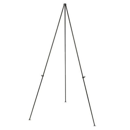 Bi-Silque Visual Communication Products BVCFLX04201MV 61.5 in. Lightweight Steel Instant Easel, Black