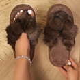 thumbnail image 5 of Xfvqtps Womens Fuzzy Flip Flops Winter Warm Flat House Shoes Soft Sole Non Slip Indoor Slides Cozy Ladies Home Slippers, 5 of 8
