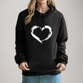 thumbnail image 2 of Womens Hoodie Classic Drawstring Hooded Sweatshirts with Pockets Long Sleeve Tops Hearts Printed Sweater Casual Pullover Comfy Sportswear Loose Fit Coat with Hood Womens Sweatshirtss Size 8-16, 2 of 4