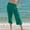 B111 Green womens capris for summer clearance under $5, variant on Women Capris Under $5! Cagogo Womens Summer Wide Leg Capri Pants with Pockets Plus Size Elastic Waist Casual Soft Palazzo Pants Stretch Loose Fit Beach Yoga Capris