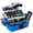 Blue, variant on Fishing Tackle Box With Included Lures  Hooks Weights 3-layer Freshwater Kit For Bass Trout Walleye Gear And Equipment Gift Fishingman