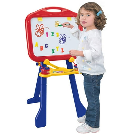 Chalkboard Drawing - Crayola 4-in-1 Tripod Easel with Dry-Erase Board and Chalkboard, Great for Home and Travel
