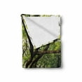 thumbnail image 2 of Nature Soft Flannel Fleece Throw Blanket, Largest Monkey Pod Tree in Thailand Eastern Green Big Branches Growth Eco Photo, Cozy Plush for Indoor and Outdoor Use, 50" x 70", Green Brown, by Ambesonne, 2 of 6