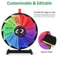 thumbnail image 3 of WinSpin 15" Tabletop Color Prize Wheel 12 Slots Editable Fortune Spinning Wheel for Tradeshow Carnival Game Wheel, Pinwheel Series, 3 of 9