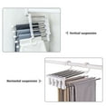 thumbnail image 2 of Multi-Layer Clothes Hanger, 5 in 1 Space Saving Stainless Steel Pant Hanger Rack, Horizontal Vertical Clothing Hanger for Jeans Trousers Closet Organizer, 2 of 8
