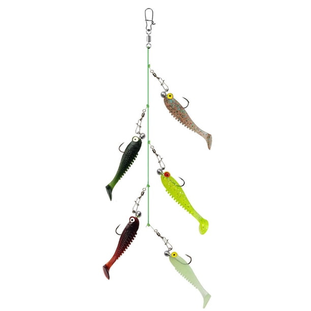 Silicona Artificial Cebo Suave T Tail Wobbler Cluster Soft Softre para Salada