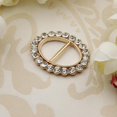 thumbnail image 3 of EHJRE Elegant Women Ladies Rhinestone Crystal Scarf Buckle Clip Slide Holder Gold, 3 of 9
