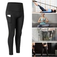 thumbnail image 2 of Pantalones de yoga elásticos de compresión Cola para mujer mallas de entrenamiento bolsillo ejercicio para correr Gris m, 2 of 8