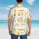 thumbnail image 4 of Balery Farm Bee Cute Honey Camisas hawaianas de manga corta para hombre, camisas playeras de corte holgado, camisas de vacaciones con botones,XX-Large, 4 of 7
