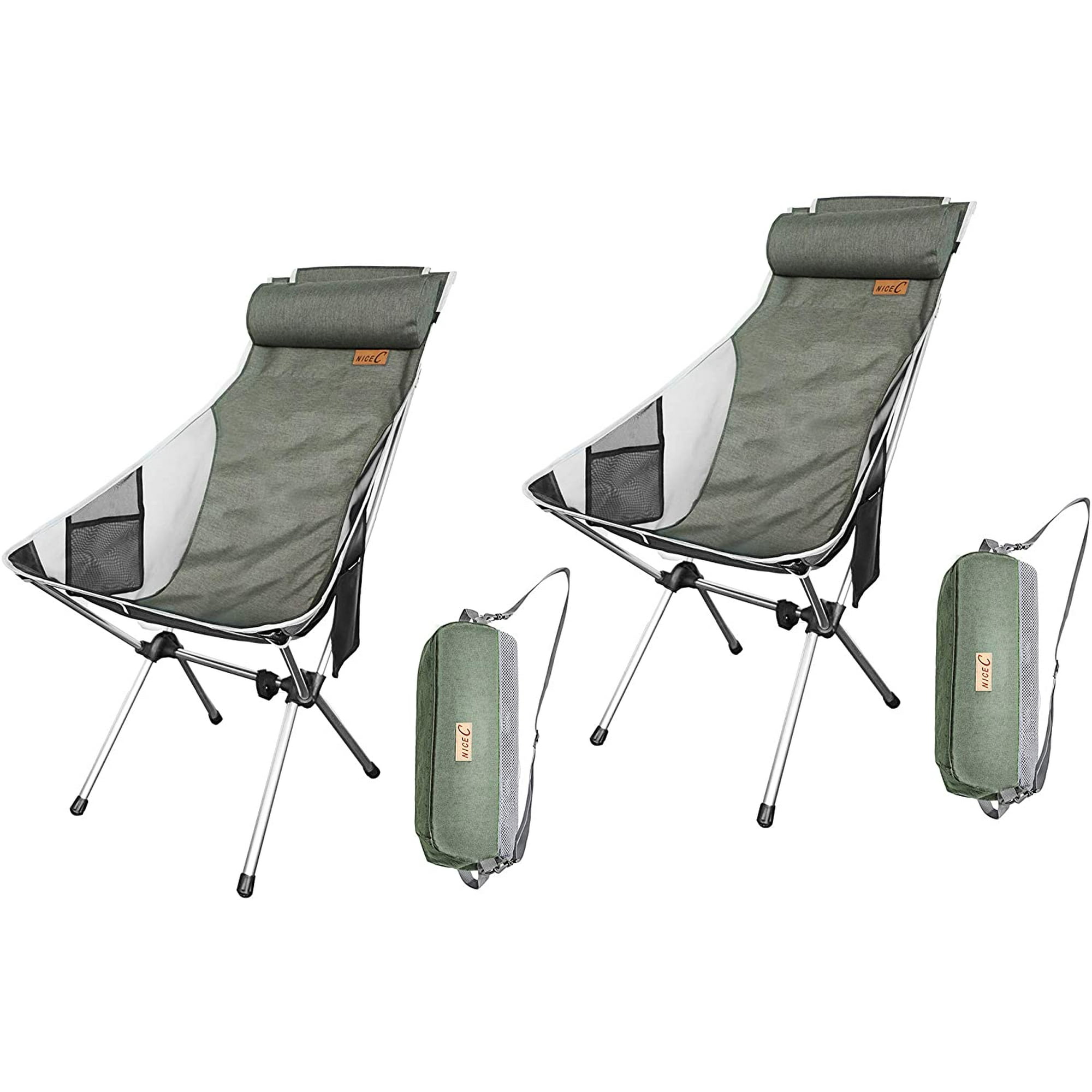 Chaise De Camping Pliable Ultra Légère Pour Adultes - Poids 1.05 Kg, Charge 100 Kg, Sac De Transport Inclus