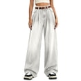 thumbnail image 3 of ZHYou Wide Leg Jeans for Women Baggy Loose High Waist Pleated Vintage Washed Casual Palazzo Denim Pants for Ladies,White,Size XS, 3 of 5