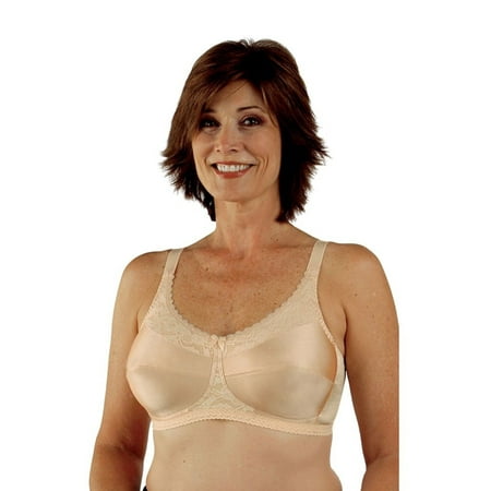 Classique Post Mastectomy Nylon Comfort Knit Bra with Lace 42B (Best Bra After Mastectomy With Reconstruction)