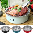 thumbnail image 2 of Portable BBQ Charcoals Grills Premium Metal Picnic Table Grills for Outdoor Courtyard, 2 of 5