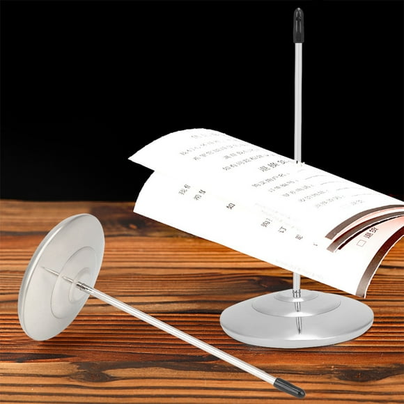 Porta billetes con pinchos, de acero inoxidable grueso, para cartas, recibos y máxima comodidad