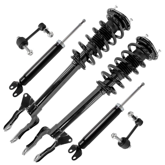 Detroit Axle - 6pc Struts Shocks Kit for 2016-2021 Dodge Durango 2 Front Struts with Coil Spring 2 Rear Shock Absorbers 2 Front Sway Bar End Links 2017 2018 2019 2020 Suspension