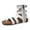 White, variant on Womens Roman Retro Cork Footbed Flip Flops with Side Zipper Beach Comfortable Orthotic Platform Wedge Mid Calf Fisherman Gladiator Walking Sandals Summer White Size 6