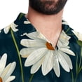 thumbnail image 5 of Daisy Men's Short Sleeve Beach Shirts, Casual Button Down Poplin Printed Summer Tops - Unisex, 5 of 6