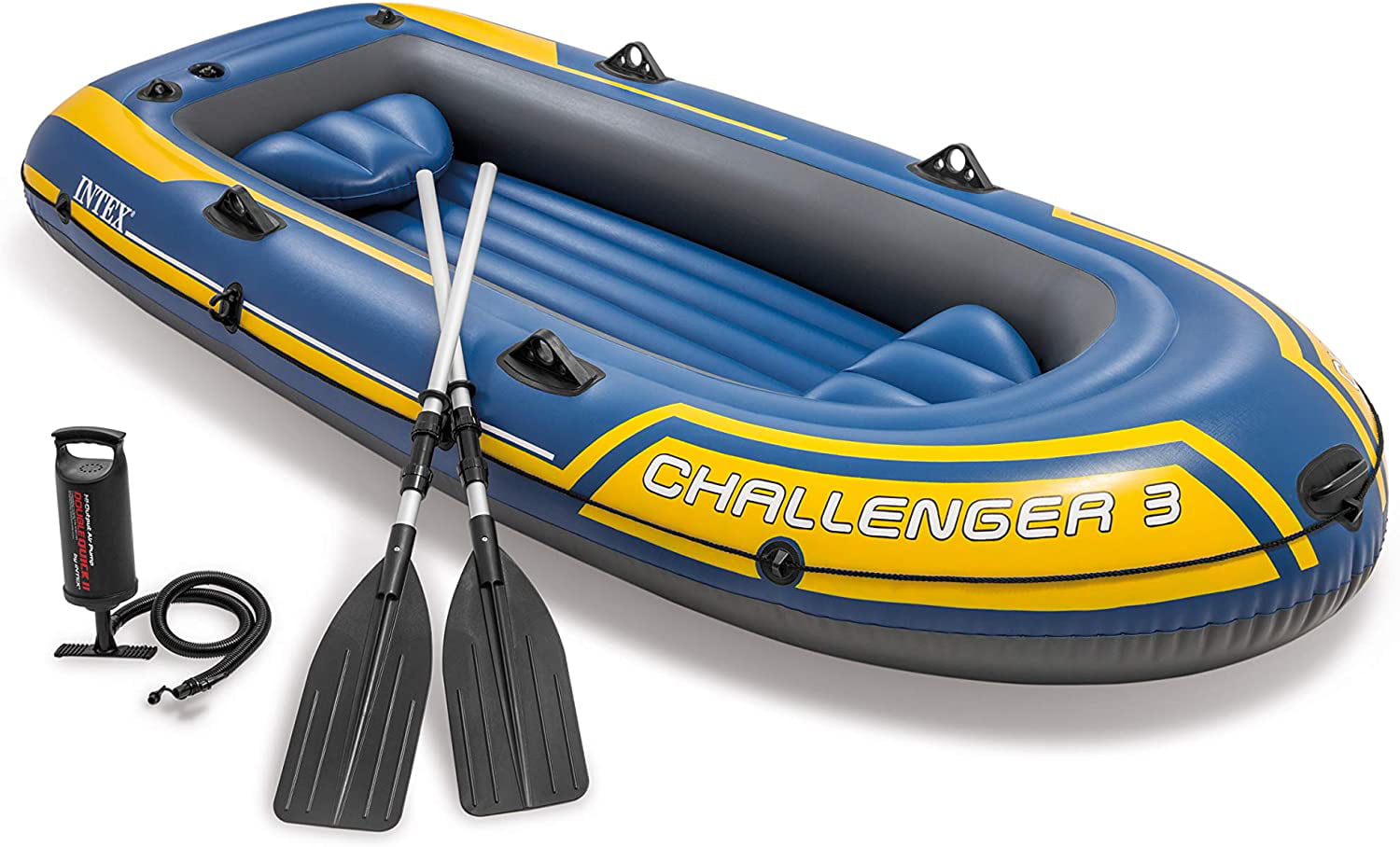 Intex 3, 3 Person Raft Boat Set with Pump & Oars, Blue - Walmart.com