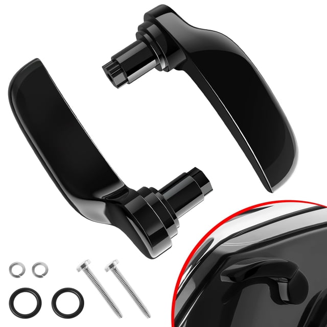 Kit de cierre para alforjas Amazicha Gloss Black Harley Davidson