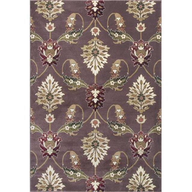 HomeRoots 353584 3 ft. 3 in. x 4 ft. 11 in. Polypropylene Plum Area Rug