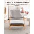 thumbnail image 5 of Mid Century Modern Accent Chairs for Living Room, 23” Wide Comfy Chair for Bedroom, Small Cozy Sherpa Reading Chairs for Adults, 108° Lounge Arm Chair Indoor with Detachable Cover, 5.5" Foam Cushion, 5 of 8