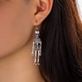 thumbnail image 4 of BNNG Halloween Skull Drop Earrings Long Gothic Style Skeleton Earrings Halloween Skeleton Earrings Halloween Party Jewelry Earrings For Women Earrings Playful Halloween Earrings, 4 of 4