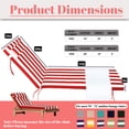 thumbnail image 5 of SDJPOI Outdoor Chaise Lounge Cushions, 72" x 21" x 3" Thick Patio Furniture Replacement Cushions, Waterproof Lounge Chair Cushion with Headrest & Ties for Pool Beach, 5 of 6