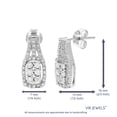 thumbnail image 2 of Vir Jewels 1/5 CTTW Lab Grown Diamond Dangle Earrings in Sterling Silver With Push Backs For Women, 2 of 4