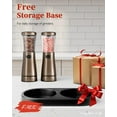 thumbnail image 4 of Tomeem Electric Pepper Grinder Sets Automatic Salt and Pepper Grinder Set with 4.5oz Large Capacity, Adjustable Coarseness, Stainless Steel, Bronze, 4 of 9