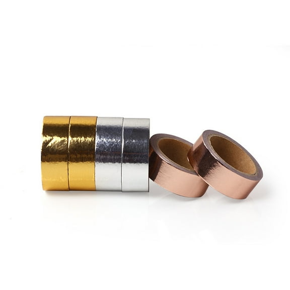 DECORNIJIA Wedding Washi Tape Delicate Tapes Washi Paper Gold 5pcs