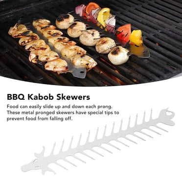 Stainless Steel Barbecue Stick Double Fork Portabl... - Grandado