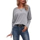 thumbnail image 1 of VISgogo Mujer Primavera Jumper Camisa, Rayas Cuello Redondo Mangas Largas Pullover Tops para Niñas, Negro/Gris/Blanco VISgogo moda, 1 of 8