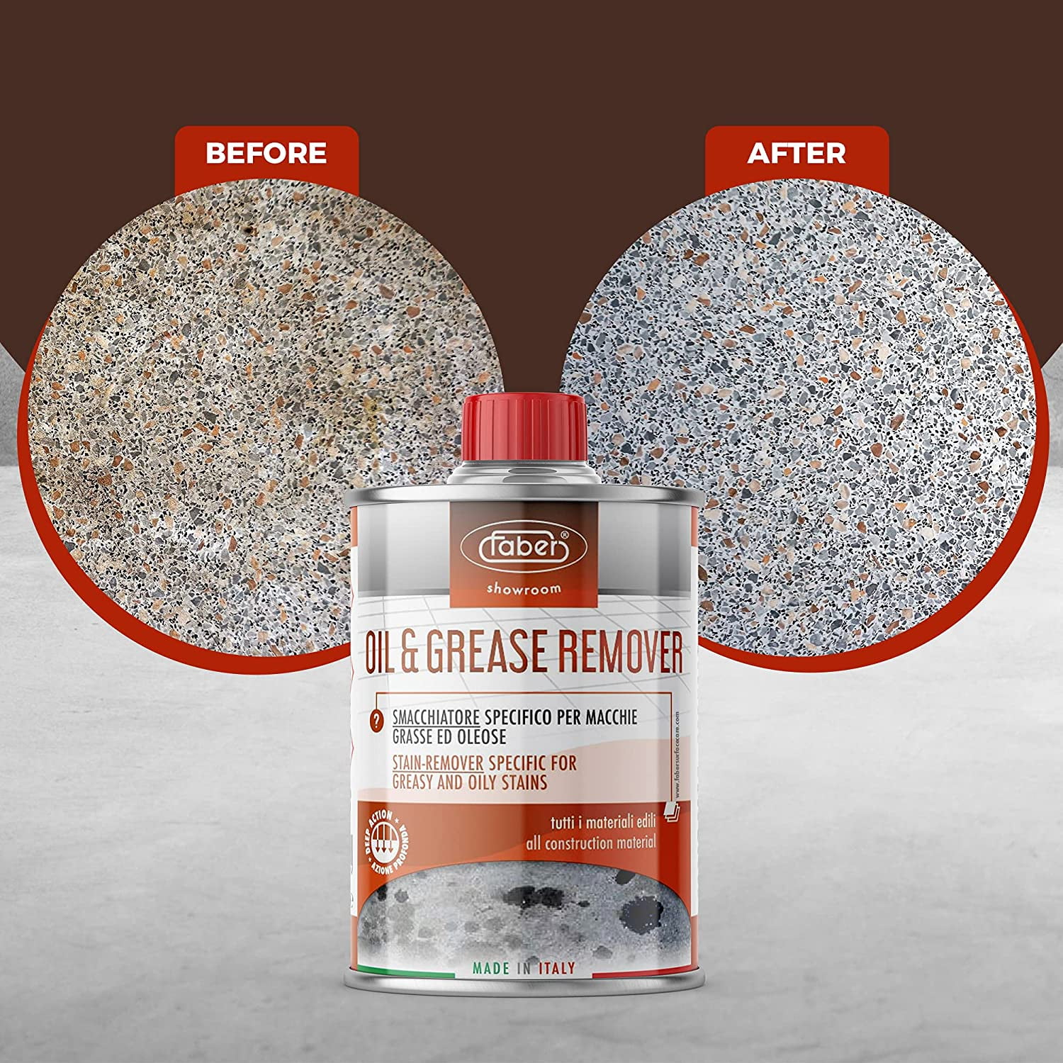 FABER Oil & Grease Stain Remover Fast Acting Specific for Greasy and