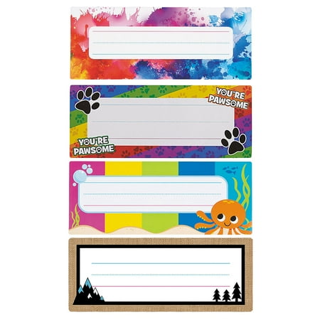 Fun Express Desk Plate Assortment Kit 96 Pieces