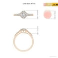 thumbnail image 5 of ANGARA Natural Princess-Cut Diamond Halo Ring in 14K Rose Gold for Women (Size-4.1mm| Color-I-J| Clarity-I1-I2) | April Birthstone, Anniversary, Jewelry Gift for Women | Natural Diamond Ring, 5 of 10