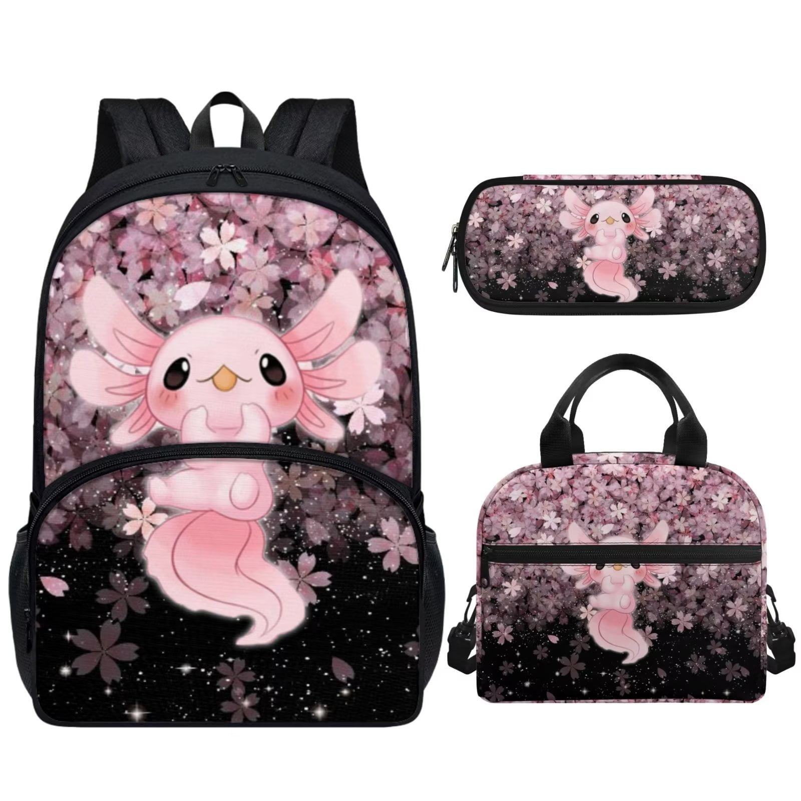 Pzuqiu Elephant Backpack Lunch Bag Combo for School Kids Girls