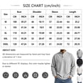 thumbnail image 4 of Long Sleeve Henley Shirts For Men Casual Button Down Shirt Golf Pullover V Neck Stand Collar Fashion Fall Sweatshirt Gray 2XL, 4 of 6