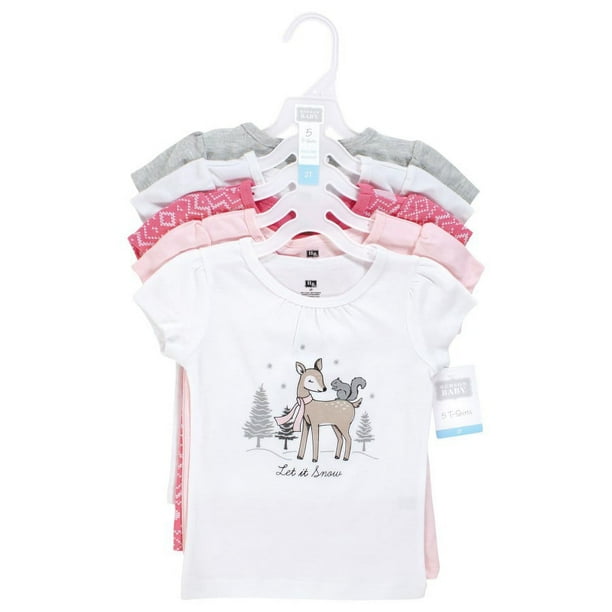 Hudson Baby Infant and Toddler Girl Short Sleeve T-Shirts