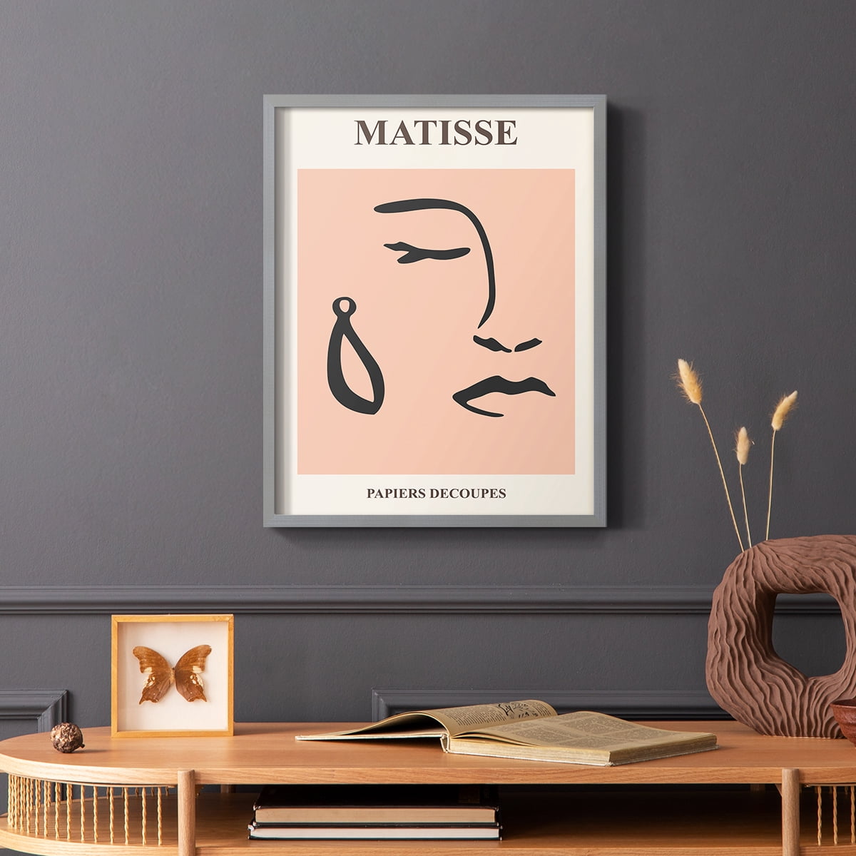 Matisse CXXXVIII Framed Print in Gray Solid Wood 8 x 10 Framed Print