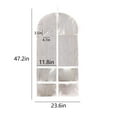 thumbnail image 3 of Wardrobe Organizer, Garment Bag, Hanging Clothes Storage with 4 Zippered Pockets, Transparent Window, Travel & Closet Use, 3 of 6