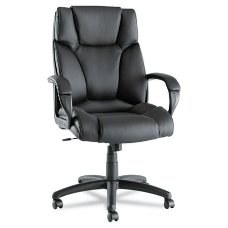 Fraze Series High-Back Swivel/Tilt Office Chair, Black Leather